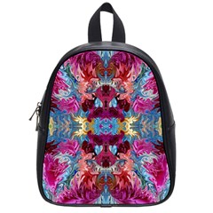 Roses Liquify  School Bag (small) by kaleidomarblingart