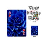 Blue Roses Flowers Plant Romance Blossom Bloom Nature Flora Petals Playing Cards 54 Designs (Mini) Front - Diamond2