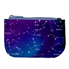 Realistic Night Sky With Constellations Large Coin Purse by Cowasu