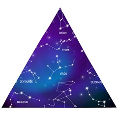 Realistic Night Sky With Constellations Wooden Puzzle Triangle by Cowasu
