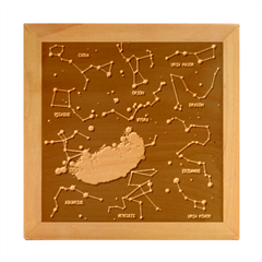 Realistic Night Sky With Constellations Wood Photo Frame Cube by Cowasu