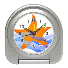 Beach Sea Shell Swimming Travel Alarm Clock