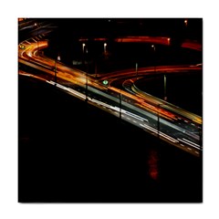 Highway Night Lighthouse Car Fast Tile Coaster