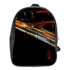 Highway Night Lighthouse Car Fast School Bag (xl)