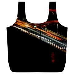 Highway Night Lighthouse Car Fast Full Print Recycle Bag (xl)