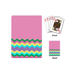 Easter Chevron Pattern Stripes Playing Cards Single Design (mini) by Amaryn4rt