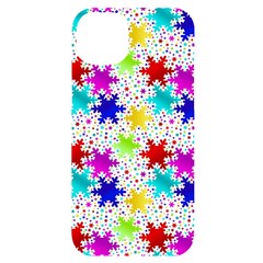 Snowflake Pattern Repeated Iphone 14 Plus Black Uv Print Case by Amaryn4rt
