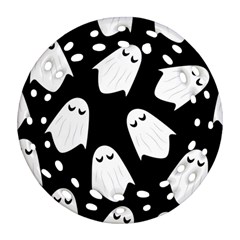 Ghost Halloween Pattern Round Filigree Ornament (two Sides) by Amaryn4rt