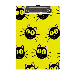 Cats Heads Pattern Design A5 Acrylic Clipboard by Amaryn4rt