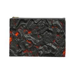 Volcanic Lava Background Effect Cosmetic Bag (large) by Simbadda