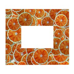 Oranges Background Texture Pattern White Wall Photo Frame 5  X 7  by Simbadda