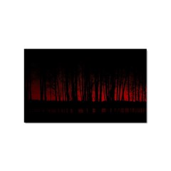 Scary Dark Forest Red And Black Sticker (rectangular)