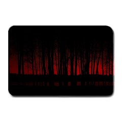Scary Dark Forest Red And Black Plate Mats