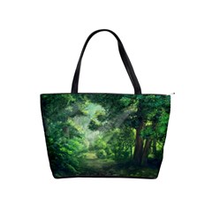 Anime Green Forest Jungle Nature Landscape Classic Shoulder Handbag by Ravend