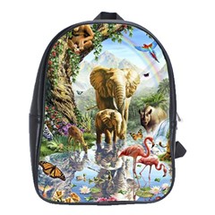 Beautiful Jungle Animals School Bag (xl)