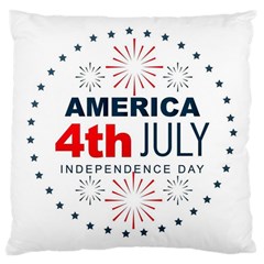 Independence Day Usa Large Cushion Case (two Sides) by Ravend