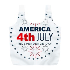 Independence Day Usa Full Print Recycle Bag (l)