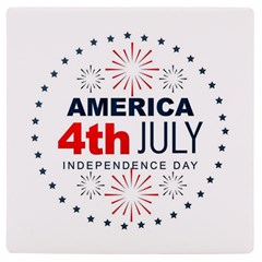 Independence Day Usa Uv Print Square Tile Coaster  by Ravend