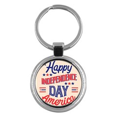 Usa Happy Independence Day Key Chain (round)
