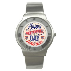 Usa Happy Independence Day Stainless Steel Watch