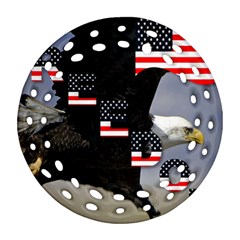 Freedom Patriotic American Usa Ornament (round Filigree)