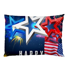 4th Of July Happy Usa Independence Day Pillow Case (two Sides) by Ravend