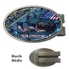 July 4th Parade Independence Day Money Clips (oval)  by Ravend