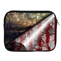 Independence Day Background Abstract Grunge American Flag Apple Ipad 2/3/4 Zipper Cases by Ravend