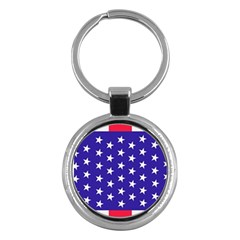 Usa Independence Day July Background Key Chain (round) by Vaneshop