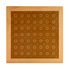 Floral Pattern Geometric Pattern Wood Photo Frame Cube by Vaneshop