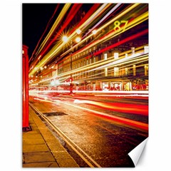 Telephone Box London Night Canvas 18  X 24  by Uceng
