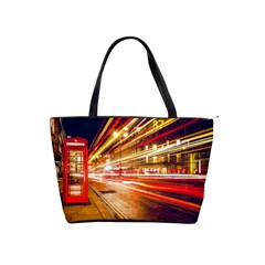 Telephone Box London Night Classic Shoulder Handbag by Uceng