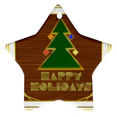Art Deco Holiday Card Ornament (star) by Amaryn4rt