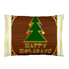 Art Deco Holiday Card Pillow Case by Amaryn4rt
