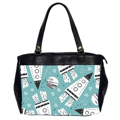 Cute-seamless-pattern-with-rocket-planets-stars Oversize Office Handbag (2 Sides) by uniart180623