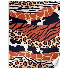 Mixed-animal-skin-print-safari-textures-mix-leopard-zebra-tiger-skins-patterns-luxury-animals-textur Canvas 18  X 24  by uniart180623