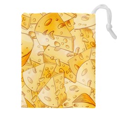 Cheese-slices-seamless-pattern-cartoon-style Drawstring Pouch (5xl) by uniart180623