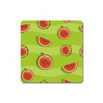 Seamless-background-with-watermelon-slices Square Magnet Front