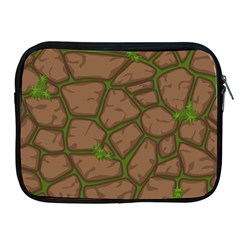 Cartoon-brown-stone-grass-seamless-background-texture-pattern Apple Ipad 2/3/4 Zipper Cases by uniart180623