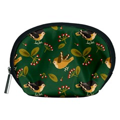 Cute-seamless-pattern-bird-with-berries-leaves Accessory Pouch (medium) by uniart180623