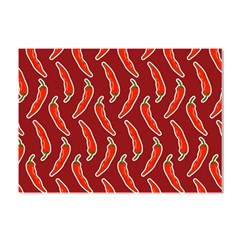 Chili-pattern-red Crystal Sticker (a4) by uniart180623