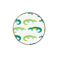 Cute-cartoon-alligator-kids-seamless-pattern-with-green-nahd-drawn-crocodiles Hat Clip Ball Marker (10 Pack) by uniart180623