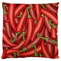 Seamless-chili-pepper-pattern Large Cushion Case (two Sides) by uniart180623