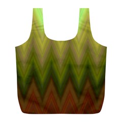 Zig Zag Chevron Classic Pattern Full Print Recycle Bag (l) by Celenk