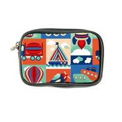 Toy-transport-cartoon-seamless-pattern-with-airplane-aerostat-sail-yacht-vector-illustration Coin Purse by uniart180623