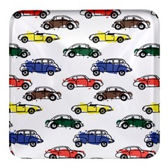 Cars-pattern Square Glass Fridge Magnet (4 Pack)