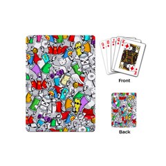 Graffiti-characters-seamless-pattern Playing Cards Single Design (mini) by uniart180623