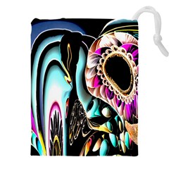 Garden Flower Nature Digital Art Abstract Drawstring Pouch (4xl) by uniart180623