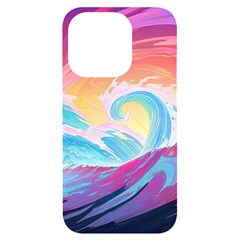 Waves Ocean Sea Tsunami Nautical Iphone 14 Pro Black Uv Print Case by uniart180623
