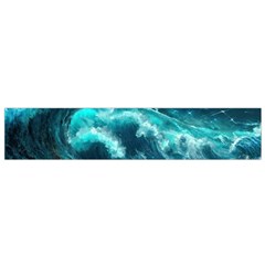 Thunderstorm Tsunami Tidal Wave Ocean Waves Sea Small Premium Plush Fleece Scarf by uniart180623